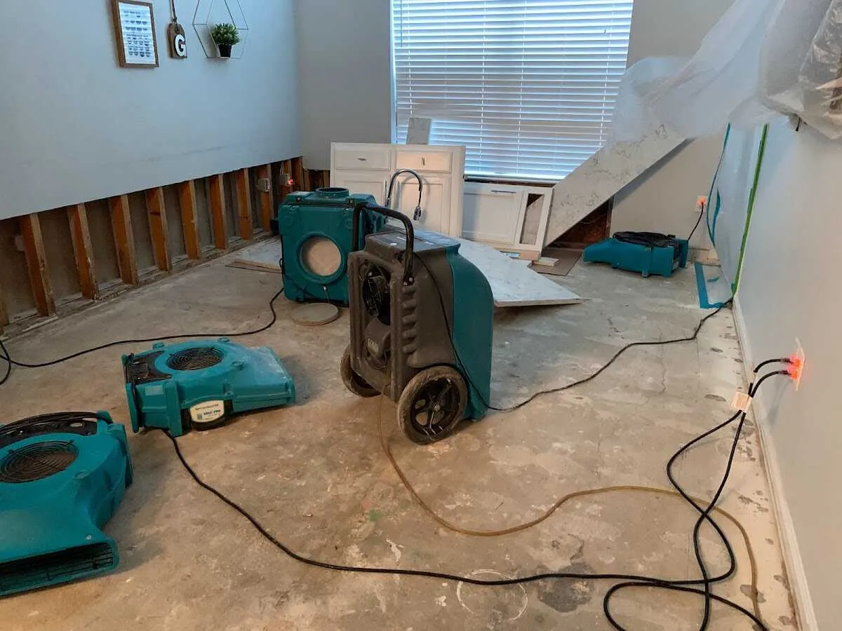 Dehumidifier in flood-cut room for Water Extraction & Removal in Snoqualmie